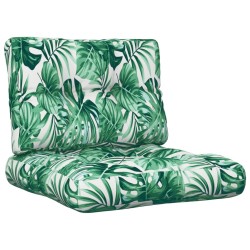 Coussins de palette lot de 2 motif de feuilles tissu 555712555712