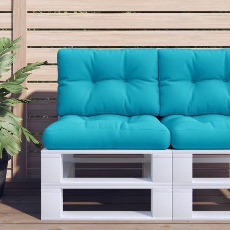 Coussins de palette lot de 2 turquoise tissu 555713555713