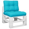 Coussins de palette lot de 2 turquoise tissu 555713555713