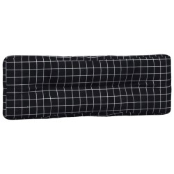 Coussins de palette lot de 2 motif à carreaux noir tissu 555716555716