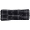 Coussins de palette lot de 2 motif à carreaux noir tissu 555716555716