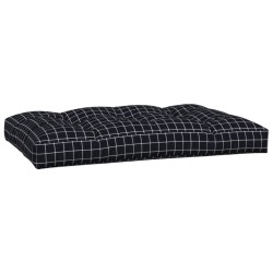 Coussins de palette lot de 2 motif à carreaux noir tissu 555716555716