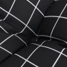 Coussins de palette lot de 2 motif à carreaux noir tissu 555716555716