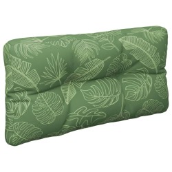 Coussin de palette motif de feuilles 80x40x12 cm tissu 555717555717