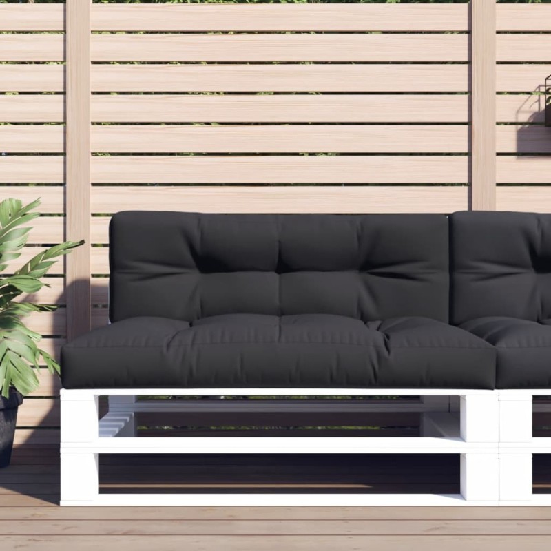 Coussin de palette noir 120x40x12 cm tissu 555718555718