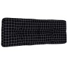 Coussin de palette motif à carreaux noir 120x40x12 cm tissu 555720555720