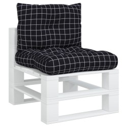 Coussins de palette lot de 2 motif à carreaux noir tissu Oxford 555722555722