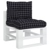 Coussins de palette lot de 2 motif à carreaux noir tissu Oxford 555722555722