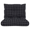 Coussins de palette lot de 2 motif à carreaux noir tissu Oxford 555722555722