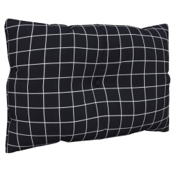 Coussins de palette lot de 2 motif à carreaux noir tissu Oxford 555722555722