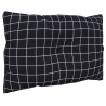 Coussins de palette lot de 2 motif à carreaux noir tissu Oxford 555722555722