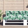 Coussin de palette à motif de feuilles 120x40x12 cm Tissu 555723555723