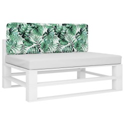Coussin de palette à motif de feuilles 120x40x12 cm Tissu 555723555723