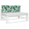 Coussin de palette à motif de feuilles 120x40x12 cm Tissu 555723555723