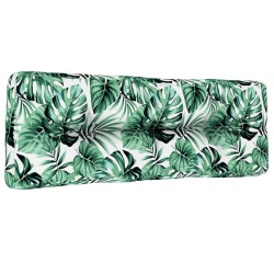 Coussin de palette à motif de feuilles 120x40x12 cm Tissu 555723555723