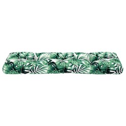 Coussin de palette à motif de feuilles 120x40x12 cm Tissu 555723555723
