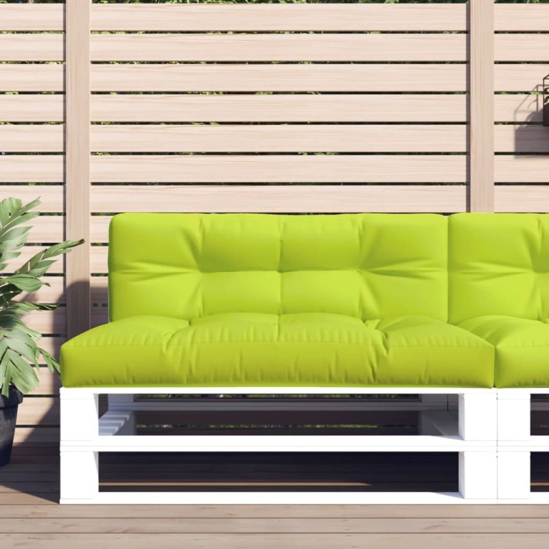 Coussin de palette vert vif 120x40x12 cm tissu 555725555725