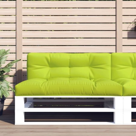 Coussin de palette vert vif 120x40x12 cm tissu 555725555725