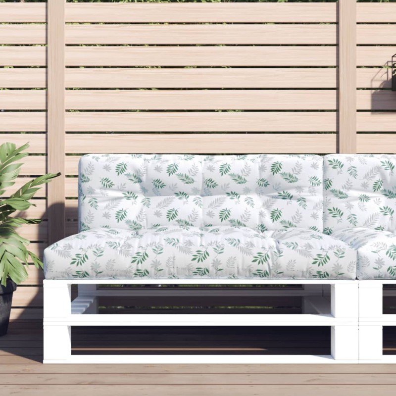 Coussin de palette à motif de feuilles 120x40x12 cm Tissu 555730555730