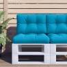 Coussins de palette lot de 2 bleu tissu 555731555731