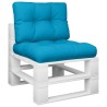 Coussins de palette lot de 2 bleu tissu 555731555731