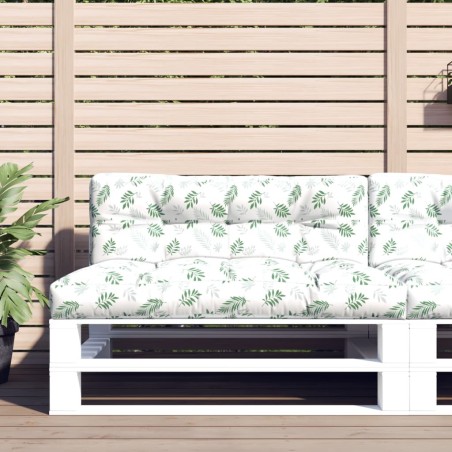 Coussins de palette lot de 2 motif de feuilles tissu 555733555733