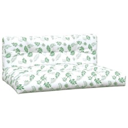 Coussins de palette lot de 2 motif de feuilles tissu 555733555733
