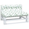 Coussins de palette lot de 2 motif de feuilles tissu 555733555733