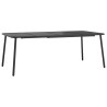 Table de jardin anthracite 200x100x71 cm acier 555737555737