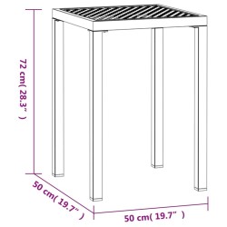 Table de jardin anthracite 50x50x72 cm acier 555738555738