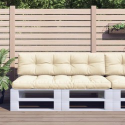 Coussins de palette lot de 2 crème tissu 555740555740