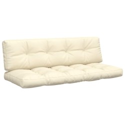 Coussins de palette lot de 2 crème tissu 555740555740