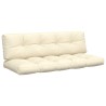 Coussins de palette lot de 2 crème tissu 555740555740