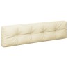 Coussins de palette lot de 2 crème tissu 555740555740