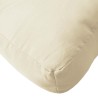 Coussins de palette lot de 2 crème tissu 555740555740