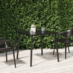 Table de jardin anthracite 80x80x71 cm acier 555742555742