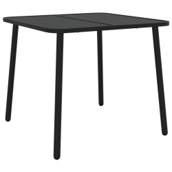 Table de jardin anthracite 80x80x71 cm acier 555742555742