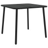 Table de jardin anthracite 80x80x71 cm acier 555742555742