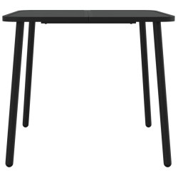 Table de jardin anthracite 80x80x71 cm acier 555742555742