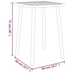 Table de jardin anthracite 50x50x71 cm acier 555743555743
