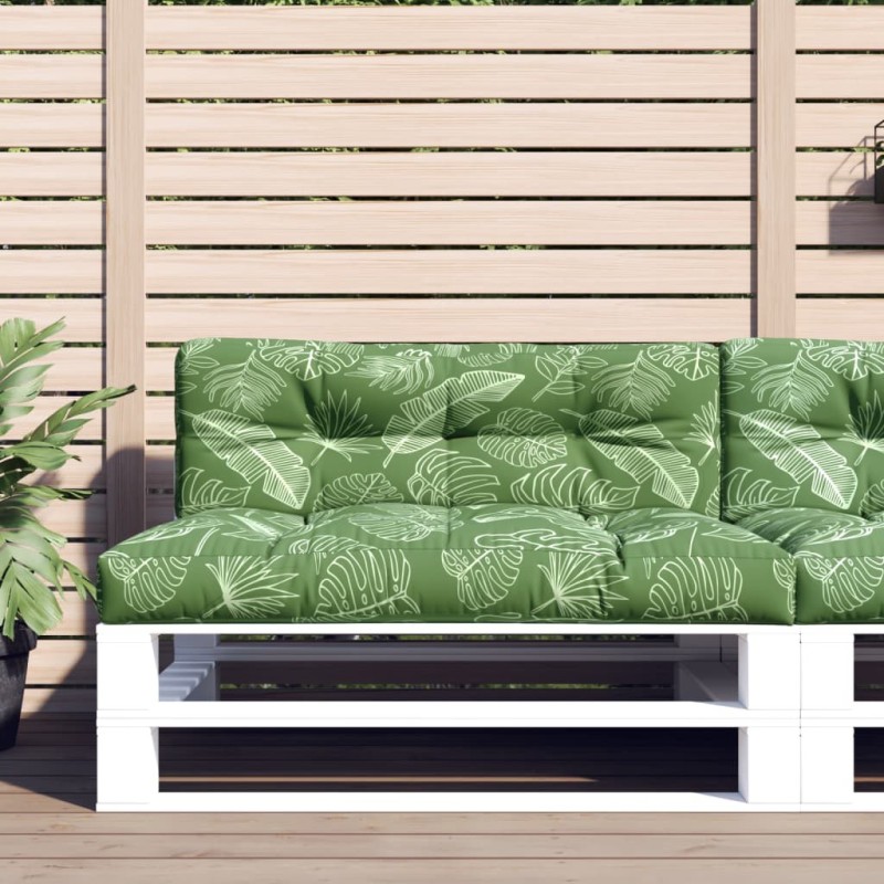 Coussins de palette lot de 2 motif de feuilles tissu 555750555750