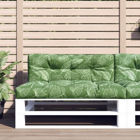 Coussins de palette lot de 2 motif de feuilles tissu 555750555750