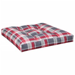 Coussins de palette lot de 2 motif à carreaux rouge tissu 555752555752