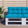Coussins de palette lot de 2 bleu clair tissu 555756555756