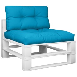 Coussins de palette lot de 2 bleu clair tissu 555756555756