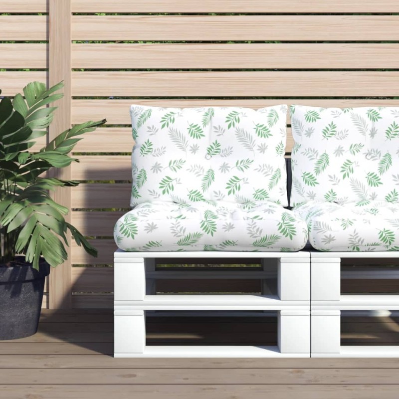 Coussins de palette lot de 2 motif de feuilles tissu Oxford 555759555759