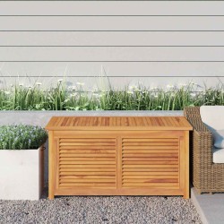 Boîte de rangement jardin et sac 114x50x58 cm bois massif teck 555763555763