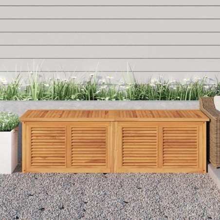 Boîte de rangement jardin et sac 175x50x55 cm bois massif teck 555764555764