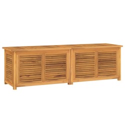 Boîte de rangement jardin et sac 175x50x55 cm bois massif teck 555764555764