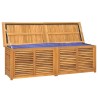 Boîte de rangement jardin et sac 175x50x55 cm bois massif teck 555764555764